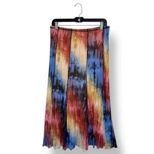 Petit Pois by Viviana G Women’s Small Midi Skirt Tie-Dye Lined Stretch Nylon